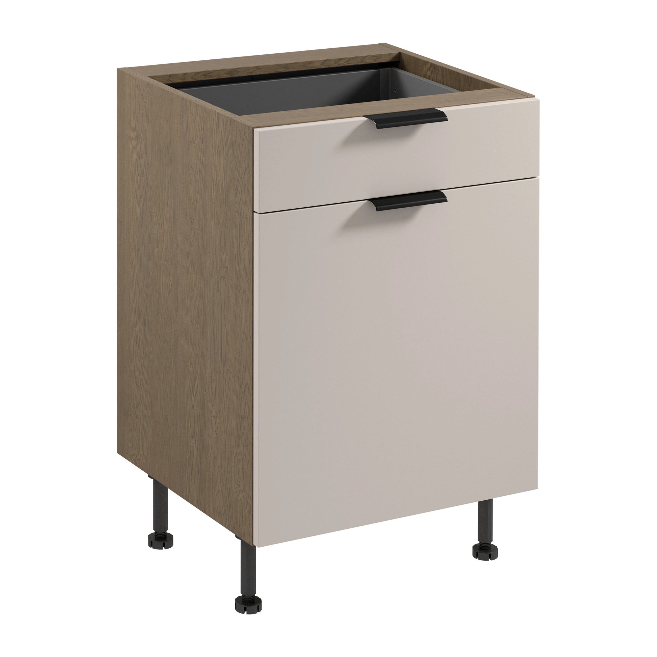 Sorento konyhabútor D60S1 – alsó 1 fiókos szekrény – Baltic Storm / Beige – fő kép Sorento konyhabútor D60S1 alsó 1 fiókos szekrény, Baltic Storm korpusszal és Beige (bézs) fronttal – fő termékkép