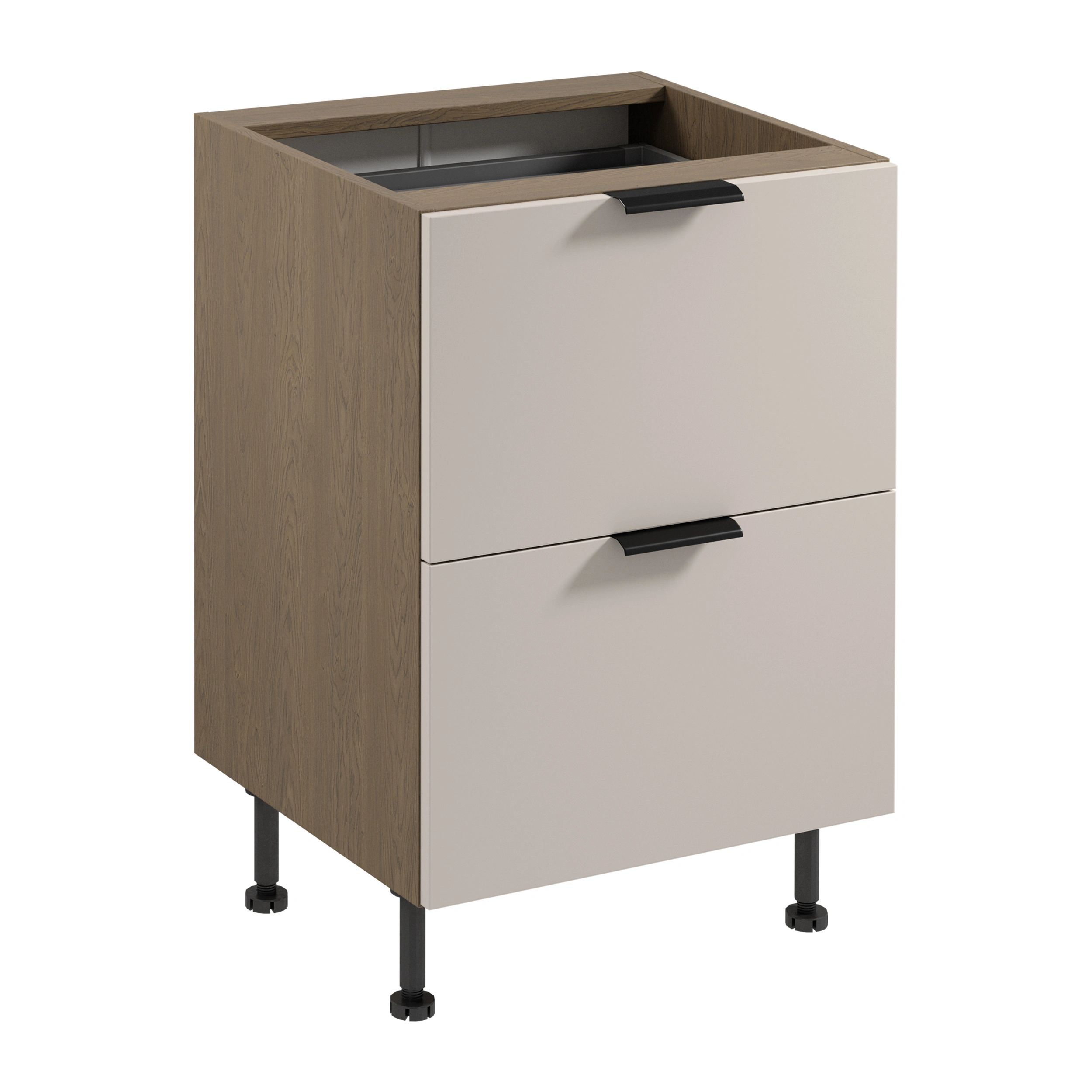 Sorento konyhabútor D60S2+1 – alsó 2+1 fiókos szekrény evőeszköztartóval – Baltic Storm / Beige – fő kép Sorento konyhabútor D60S2+1 alsó 2+1 fiókos szekrény evőeszköztartóval, Baltic Storm korpusszal és Beige (bézs) fronttal – fő termékkép